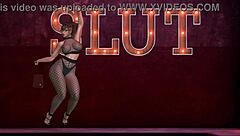 Alexxa Flux Dancing Again with Big Tits in Cartoon Anime Hentai Solo Performance Still Learning