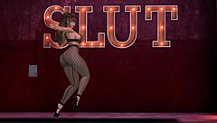 Alexxa Flux Dancing Again with Big Tits in Cartoon Anime Hentai Solo Performance Still Learning