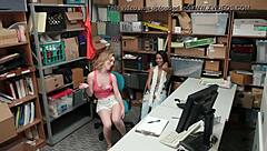 Wow, Bonnie Grey and Maya Bijou caught shoplifting! Get ready for rough punishment!