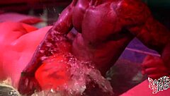 Bbw hotwife Kinky Katie takes bbc in hot tub