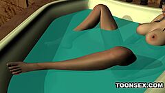 Sexy 3D Babe Teases with Masturbation Before Hardcore Fucking