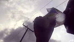 crazy bitch heads to supermarket for a lighter to smoke