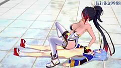 Amari Aquamarine, Kaguya Nanbu, Suzuka-Hime in Intense Lesbian Futanari Play