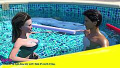 A Wife and Stepmother in Erotic Game Missing Scenes 24