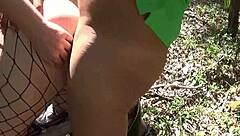 uhh that busty tattooed mature blonde goes wild in outdoor anal licking her big tits and pussy adventure