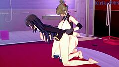 Setsuko Ohara and Chitose Kisaragi dive into lesbian and futanari sex