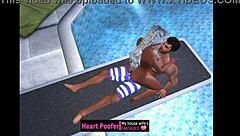 Taken right at the public swimming pool jumping board in wild cartoon action. It was crazy!