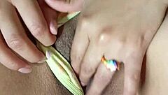 So horny I masturbated in my miniskirt until that fat curvy student orgasm hit