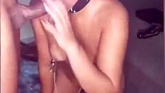 Casadinha Encoleirada Sendo Usada Pelo Dotado Tapa Na Cara Engasgo Chicote Asfixia Completo No Red