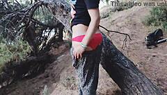 OMG, we’re fucking in the forest with cute sea views in 4K, so risky!