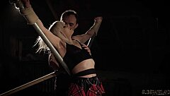 naughty teen 18+ager gets spankin and humilation in bondage fuck