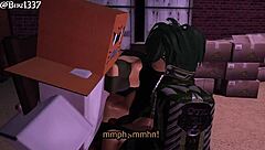 tied and captured femboy in domination scene