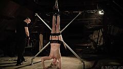 naughty teen 18+ager gets spankin and humilation in bondage fuck