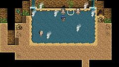 Tanned Natsuki in Hentai Game Ep 28 Squirts Wildly in Public Bath