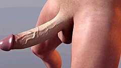 Huge white cock bounces in shocking teen hentai animation