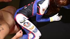 uhh, overwatch d va cosplay, tiny moans on thick cock, no mercy from somegirth, just brutal pounding.