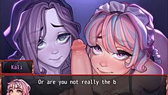 harem game ep 19, ghost n maid blowin me together