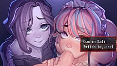 harem game ep 19, ghost n maid blowin me together