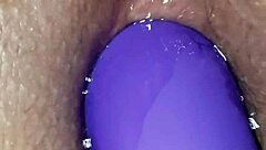 Can you handle watching this amateur's big tits bounce during intense anal masturbation at home?