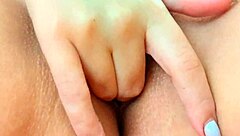close-up of wet shaved pussy masturbation, so hot to watch! 🔥