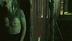 Girl dominates old man and teen babe in bondage