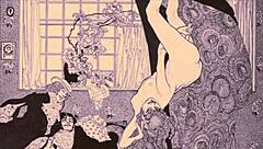 Vintage illustrations hinting at hidden desires in anime style