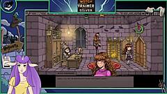 Witch Trainer Silver Part 14: Brunette Asian with Big Tits in Hentai Action.