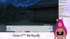 lewdneko says, 'i'm playing f me royally.' watch the vtuber in this hentai kissing scene.