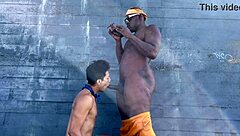 Daddyblackxxx1 Slams Ericsockz Hard in Outdoor Action