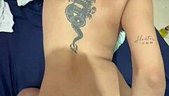 My friend slams my ass hard, pain mixes with hot cum inside.