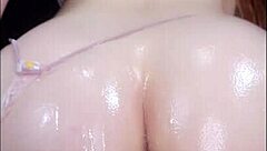 How long can you last watching this thick PAWG ride a huge dildo to climax?!