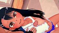 Nagatoro slips into old uniform for uncensored hentai toy play