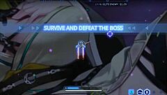 Check out giant naked space waifu in hentai game!