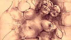 Vintage Erotic Cartoon Illustration