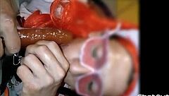 hey, sissy mariona itzel lunática sucking huge dildos like a pro