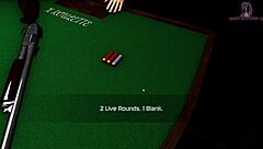 X roulette ends with huge tits and wild cumshot action