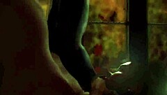 Cammy Plays With Her Cake In A Suggestive Way, Revealing Her Big Ass And Monster Cock.