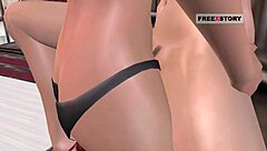 Two Cute Girls In Animated 3D Lesbian Sex!