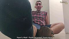 i seduced my stepdads twin, that rugged macho man, with my feet!