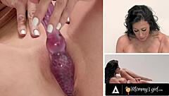 Gorgeous stacked milf Reagan Foxx shows off her wild masturbation skills in this hot interview