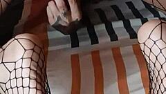 Juanlatino Fucks Her In Fishnets, Cums On Basque Feet