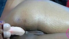 lala ivey explores her first anal masturbation with toys, teasing her ebony pussy and ass for intense pleasure