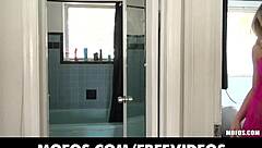 Stunning Sexy Blonde Amateur Masturbates in Her Bathroom with Wild Vibrator Action