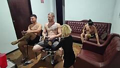 It was just a video game, but everyone ended up fucking in the bisexual bareback party.