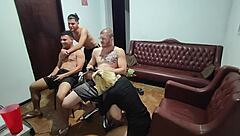 It was just a video game, but everyone ended up fucking in the bisexual bareback party.