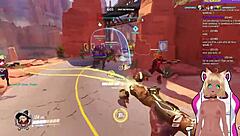 Vtuber Lewdneko plays Overwatch and gets spanked in part 2