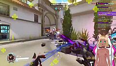 Vtuber Lewdneko plays Overwatch and gets spanked in part 2