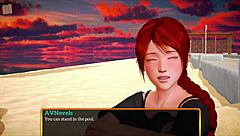 girl REVEALS small TITS in game