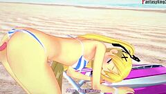 marie rose gets fucked in bikini on the beach pov