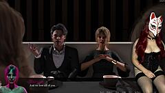 She dominates with heels in public outdoor game